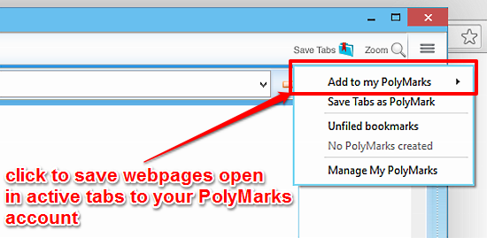 polybrowser save tabs