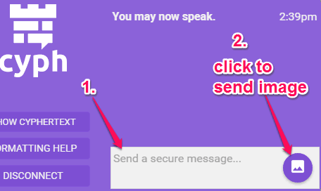 send messages and images securely