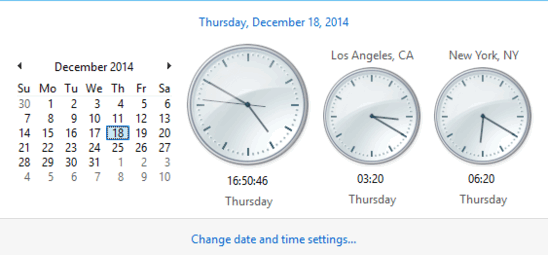 show additional clocks in time and date system tray pop-up