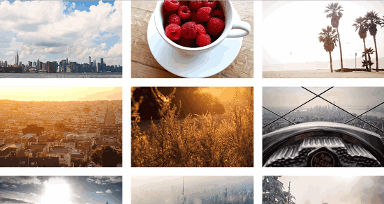 thumbnails of creative commons photos