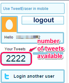 total number of tweets available