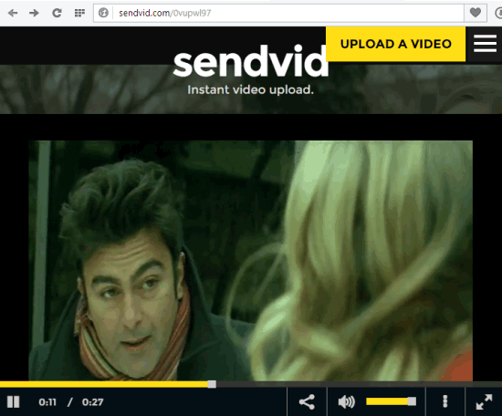 upload and share videos online with Sendvid