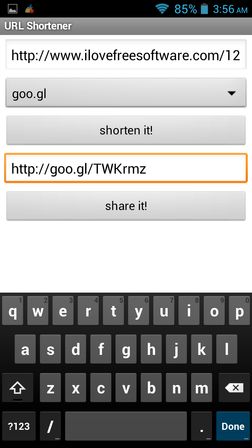 url shortener apps Android 2