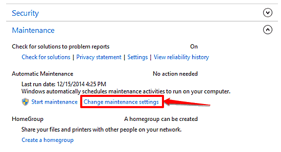windows 10 access maintenance settings