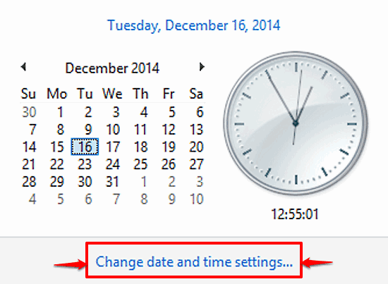 windows 10 change date and time settings