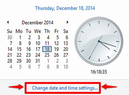 windows 10 change date and time settings