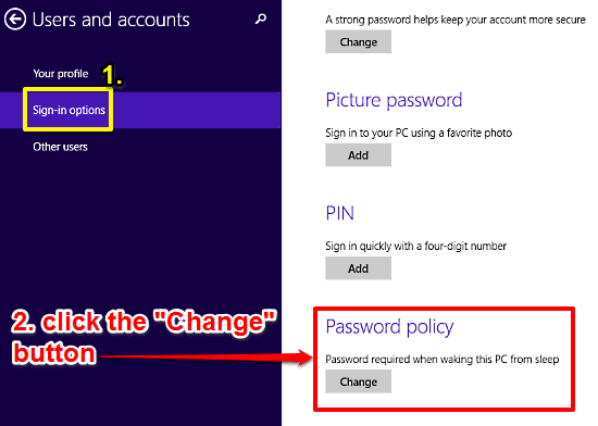 windows 10 change password requirement