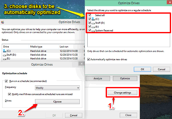 windows 10 choose disks to be optimized