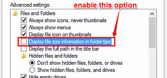 windows 10 display file size information in folder tips