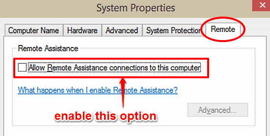 windows 10 enable remote assistance