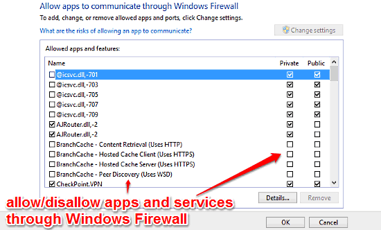 windows 10 firewall edit app list