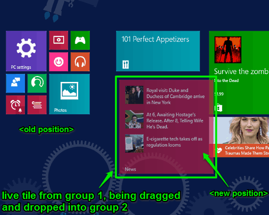 windows 10 live tile from one group to another