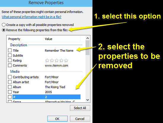 windows 10 remove properties dialog box