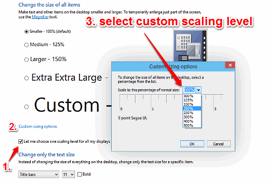 windows 10 scale all ui elements by a custom value