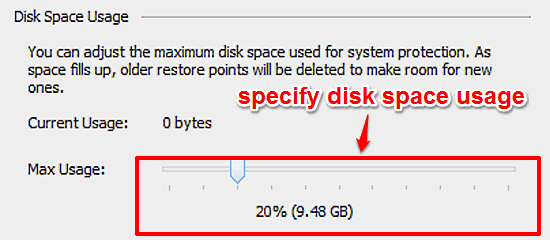 windows 10 set disk space access limit