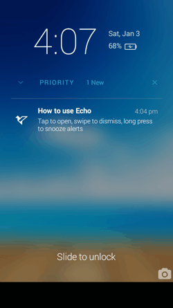 Echo Lockscreen Notification for Android