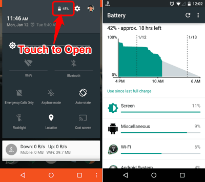 Open Battery Management in Android Lollipop