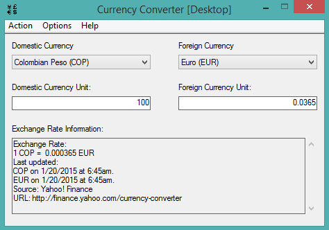Portable Currency Converter software