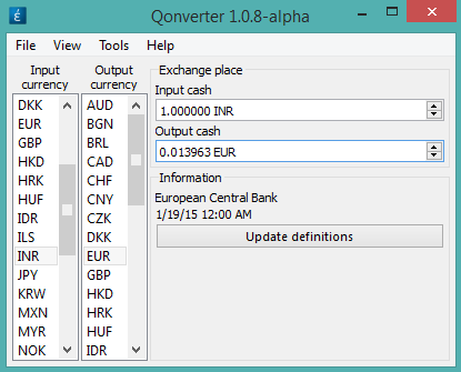 Qonverter- interface
