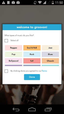 Select Genres in Groovon