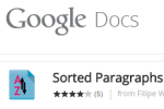 Sorted Paragraphs- free plugin for Google Docs