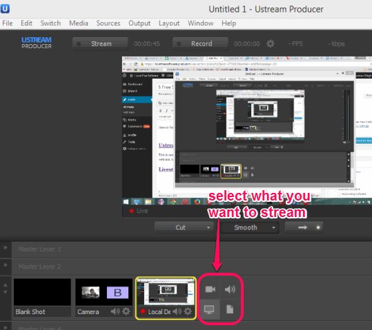 Ustream Producer- interface