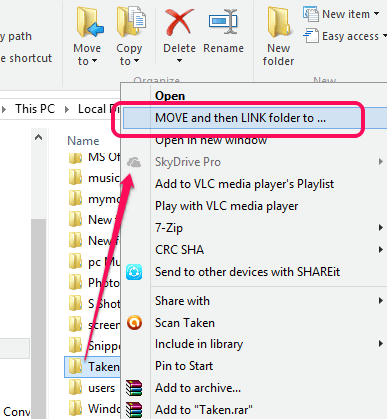 access right click menu option of this software