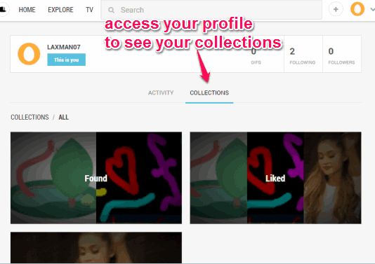 access your profile