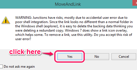 click Yes button to move to next step