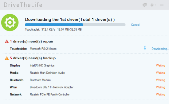 download process started