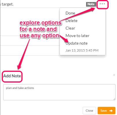 explore options available for every single task