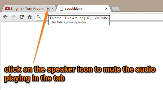 google chrome mute tab audio