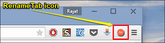 google chrome rename tab icon