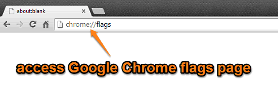 google chrome access flags page