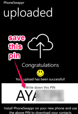save the generated pin