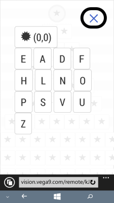 select a letter from suggested letters