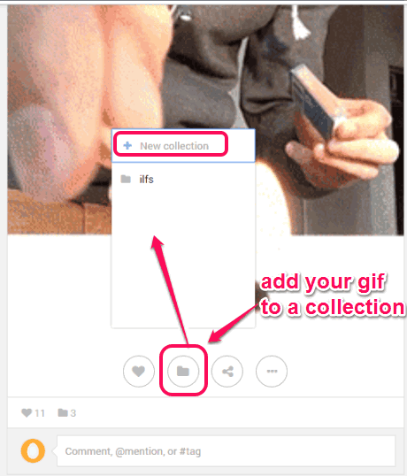 upload gif and add it to your collection