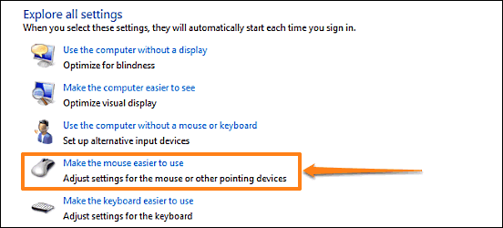 windows 10 access mouse accessibility options