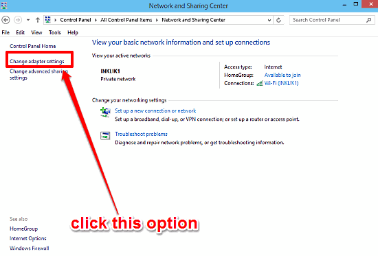 windows 10 change adapter settings