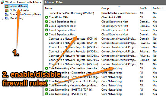 In de naam Aarzelen onhandig Enable Or Disable Windows Firewall Rules In Windows 10