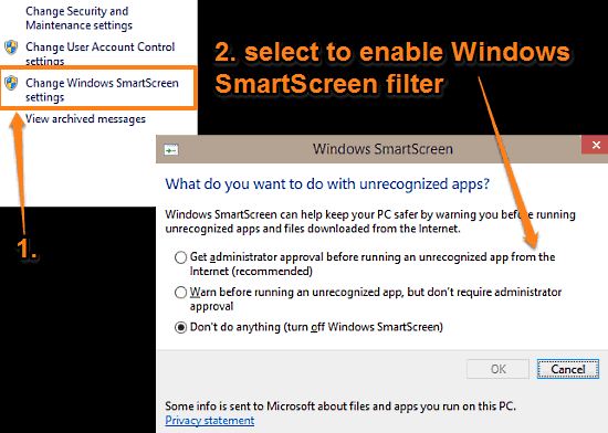 windows 10 enable smartscreen