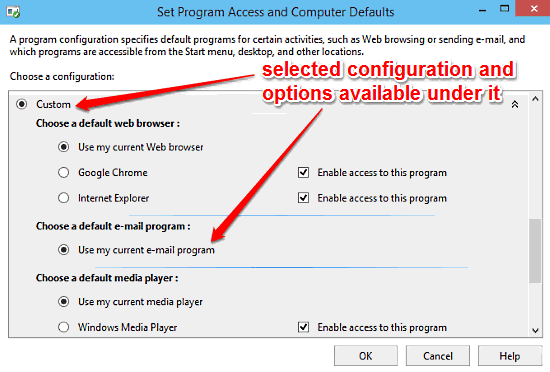 windows 10 select a default program configuration