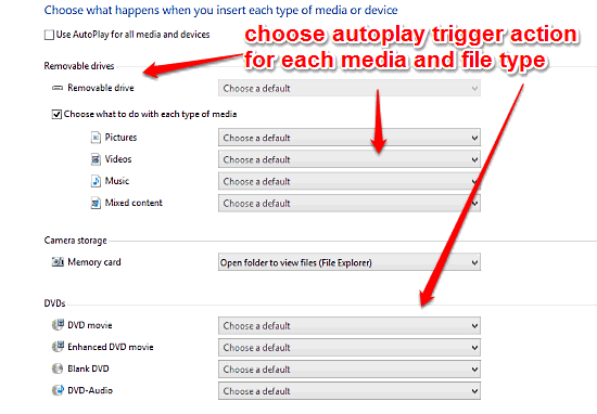 windows 10 select autoplay trigger actions