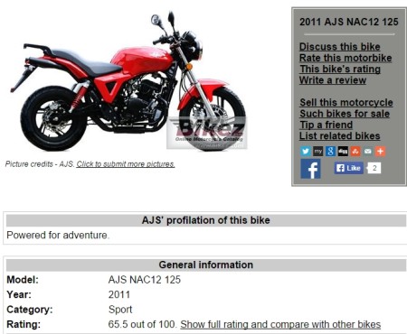 see bike specifications