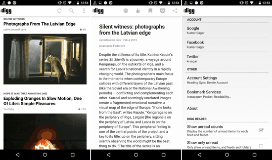 Digg for android