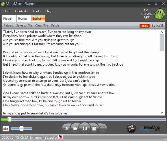 MeaMod Playme- lyrics tab