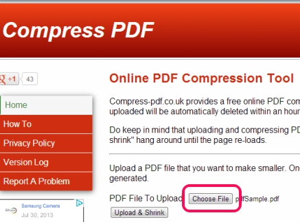 Online PDF Compression Tool
