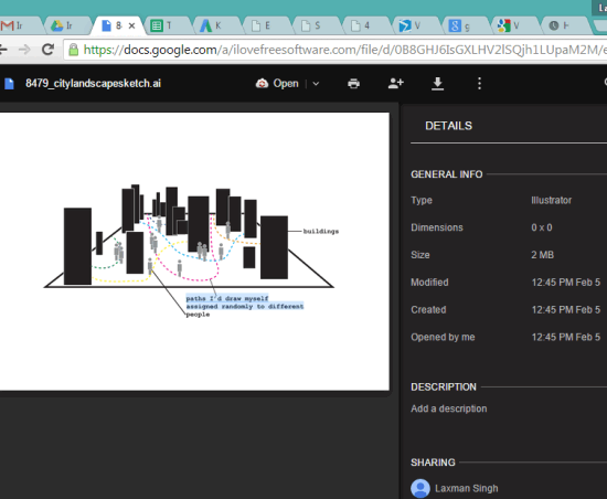 Open AI file using Google Drive