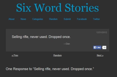 read and share six word stories
