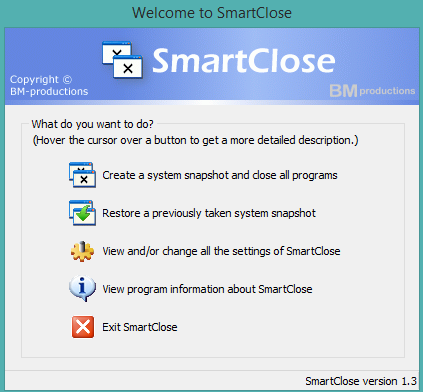 SmartClose- interface